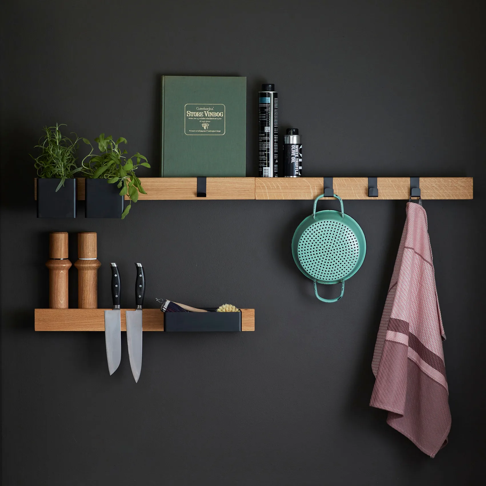 플렉스 레일 마그네틱 레일 60 cm, oak-black Gejst | 가이스트