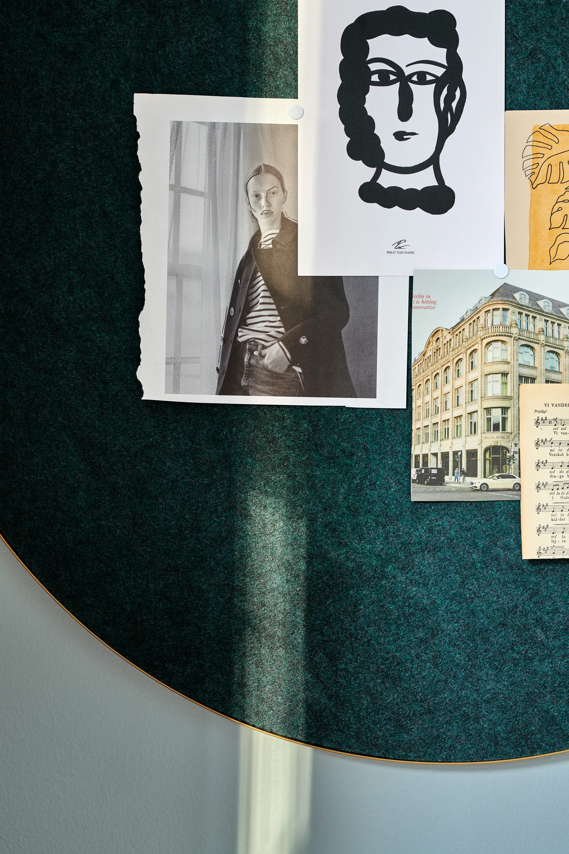 리텔 핀보드 Ø80 cm, Green-brass Gejst | 가이스트