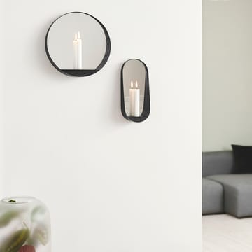Glim 거울/캔들스틱 오벌 12x28 cm - black - Gejst | 가이스트
