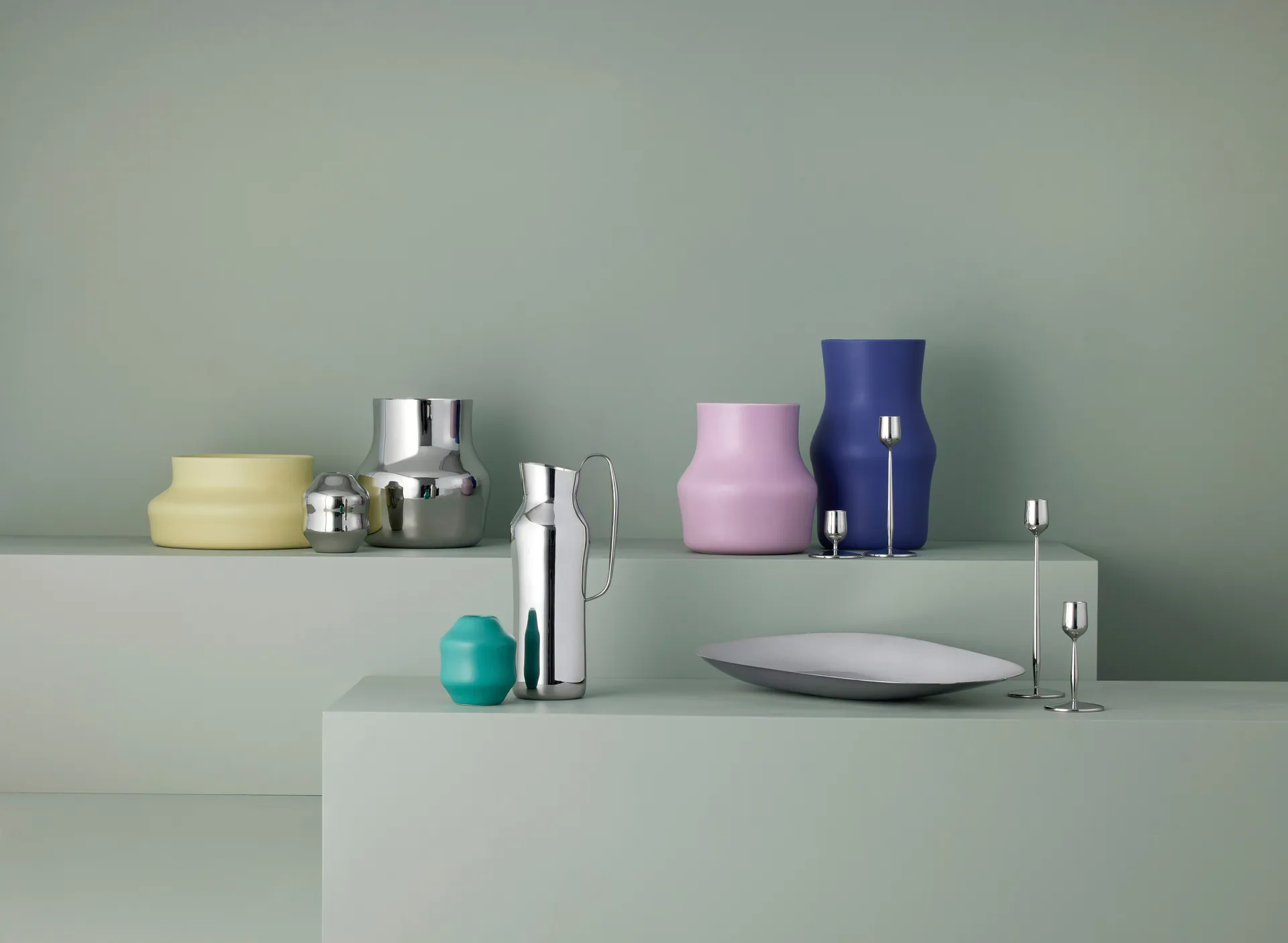 도로테아 화병 18x19.5 cm, Polished steel Gense | 겐세