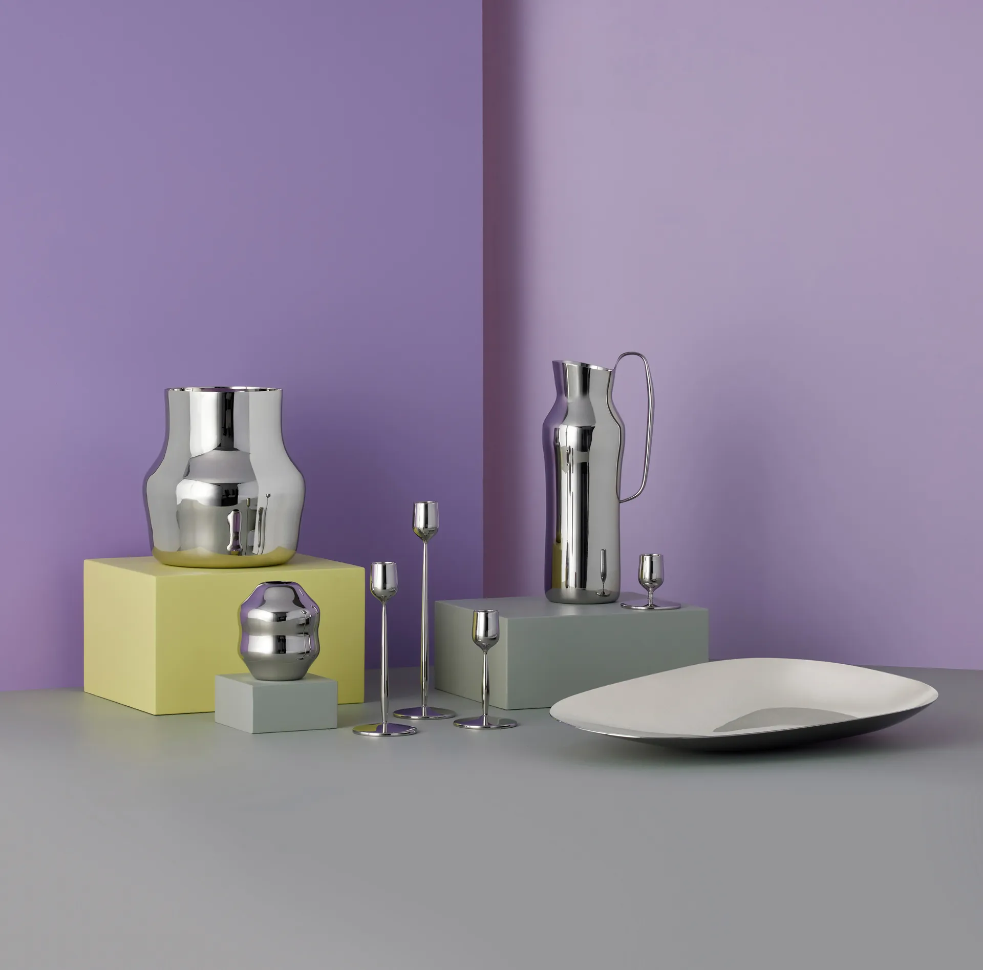 도로테아 화병 18x19.5 cm, Polished steel Gense | 겐세