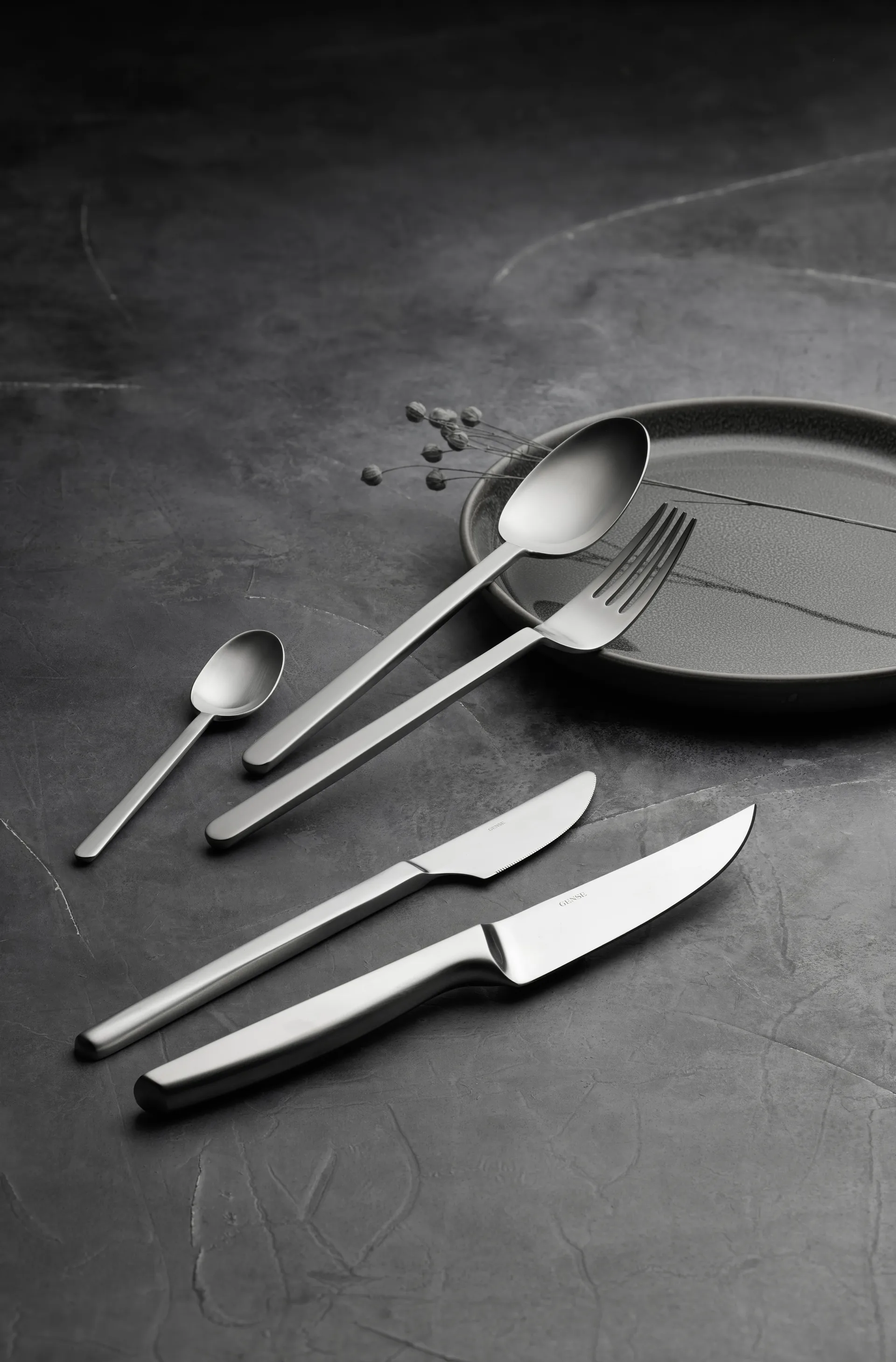 놈 그릴 나이프 4개 세트, Matte stainless steel Gense | 겐세