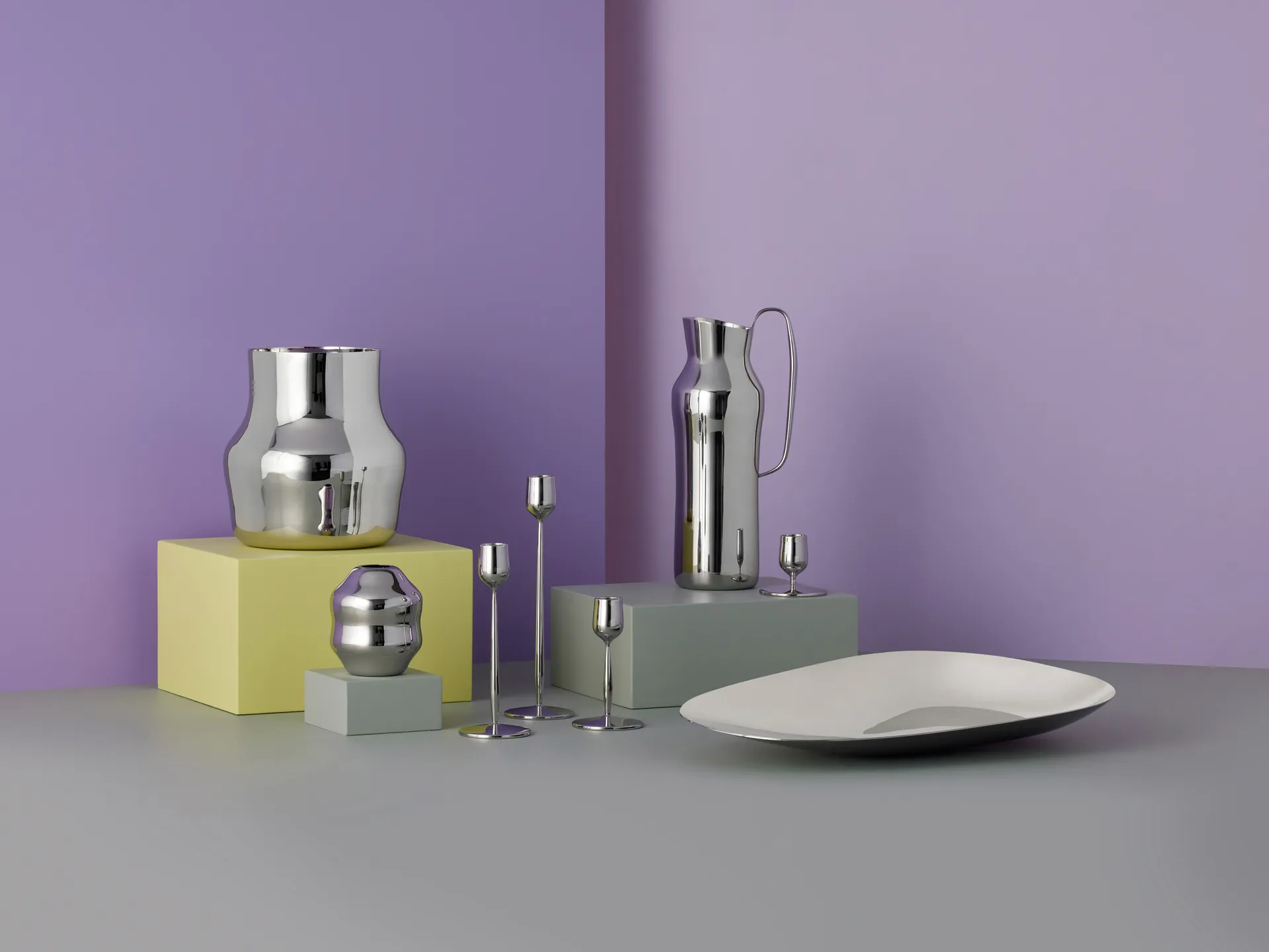 도로테아 화병 9x10 cm, Polished steel Gense | 겐세