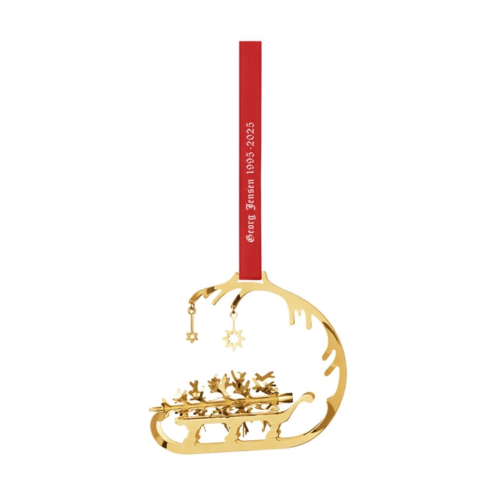 1995/2025 크리스마스 모빌 썰매와 크리스마스 트리 - Gold plated brass - Georg Jensen | 조지젠슨