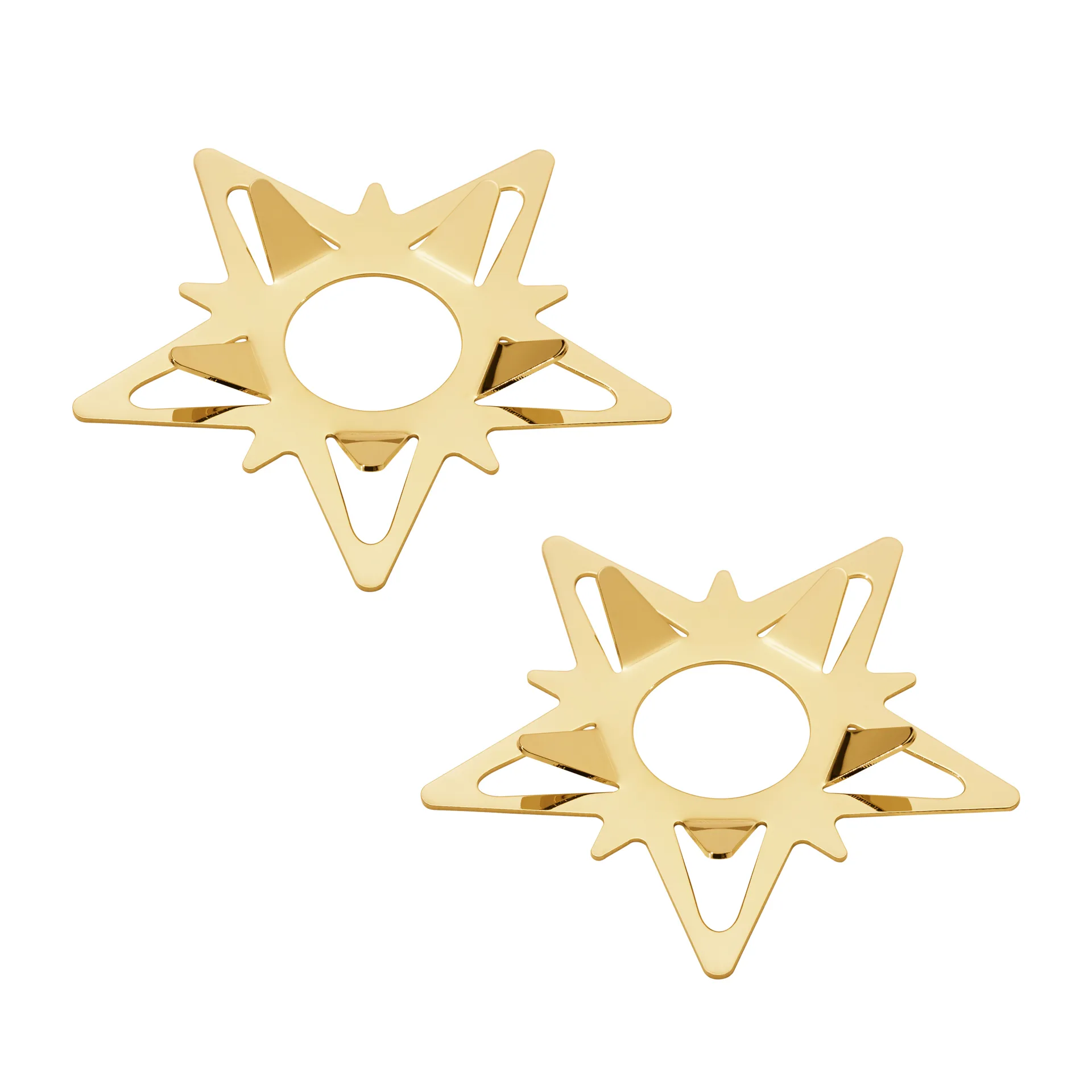 클래식 크리스마스 캔들 데코레이션 스타 2개 세트, Gold Georg Jensen | 조지젠슨