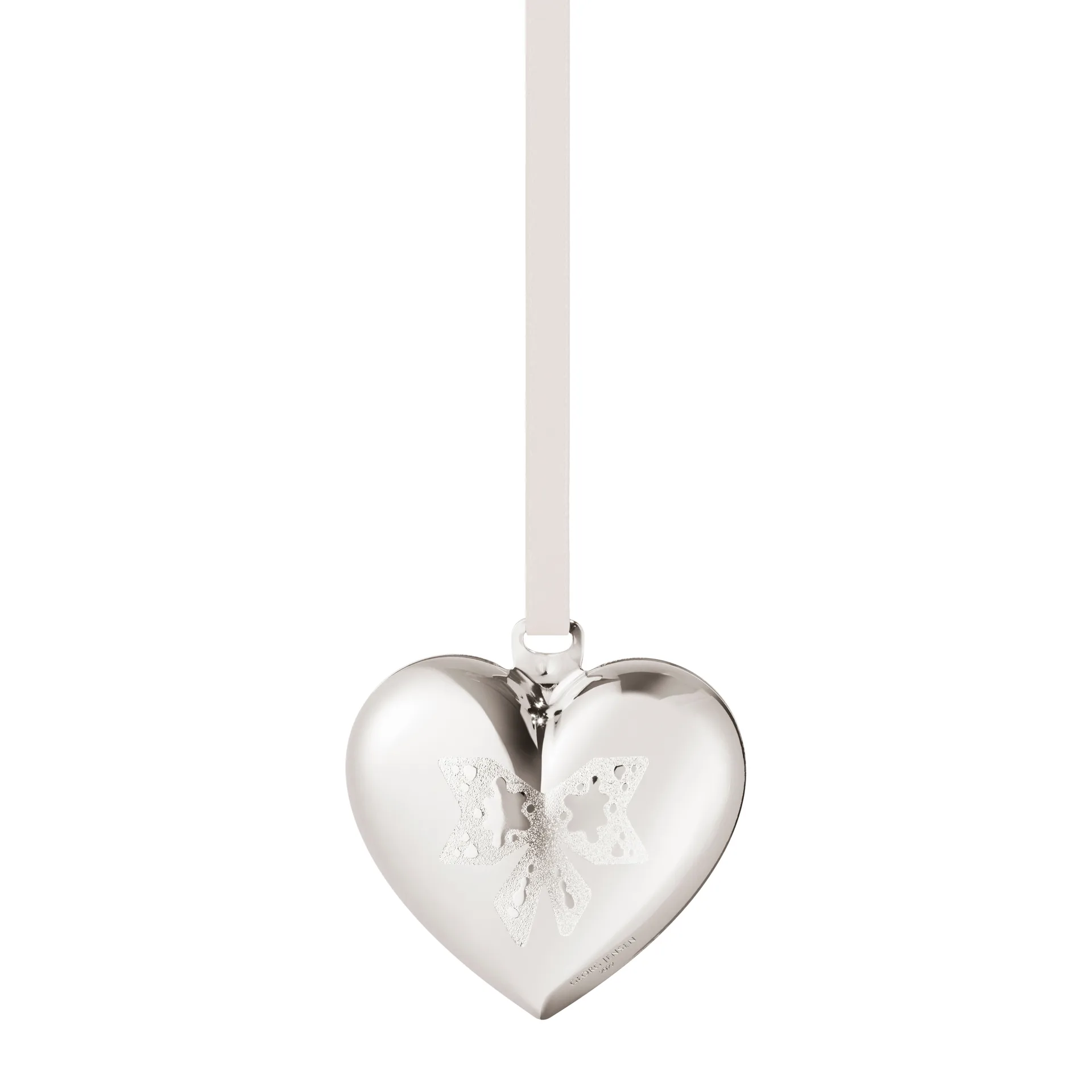 2022 올해의 크리스마스 하트, palladium plated Georg Jensen | 조지젠슨