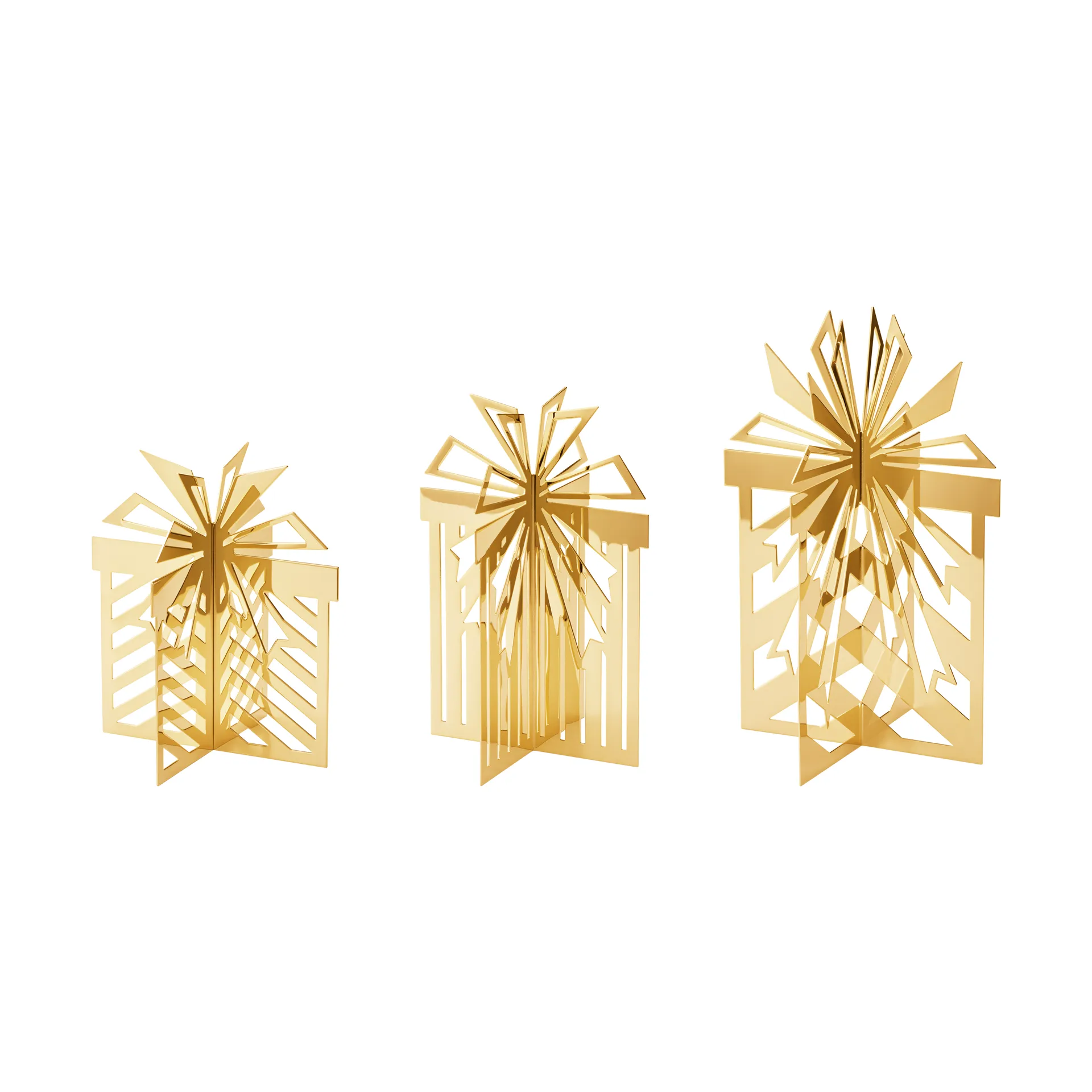 2025 크리스마스 테이블 장식, 크리스마스 선물 3개 세트, Gold-plated stainless steel Georg Jensen | 조지젠슨