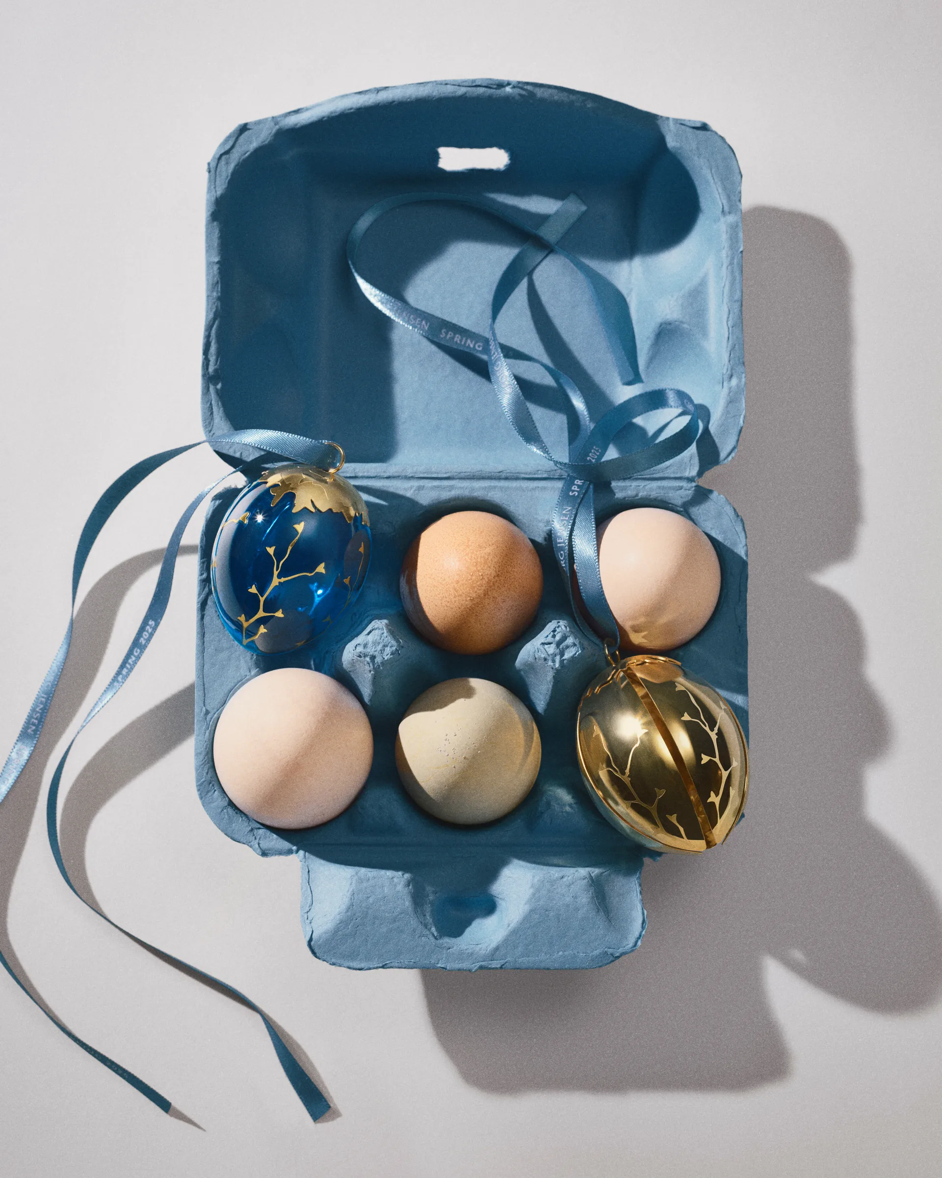 스프링 2025 에그 이스터 행잉 데코레이션, Gold-plated glass Georg Jensen | 조지젠슨