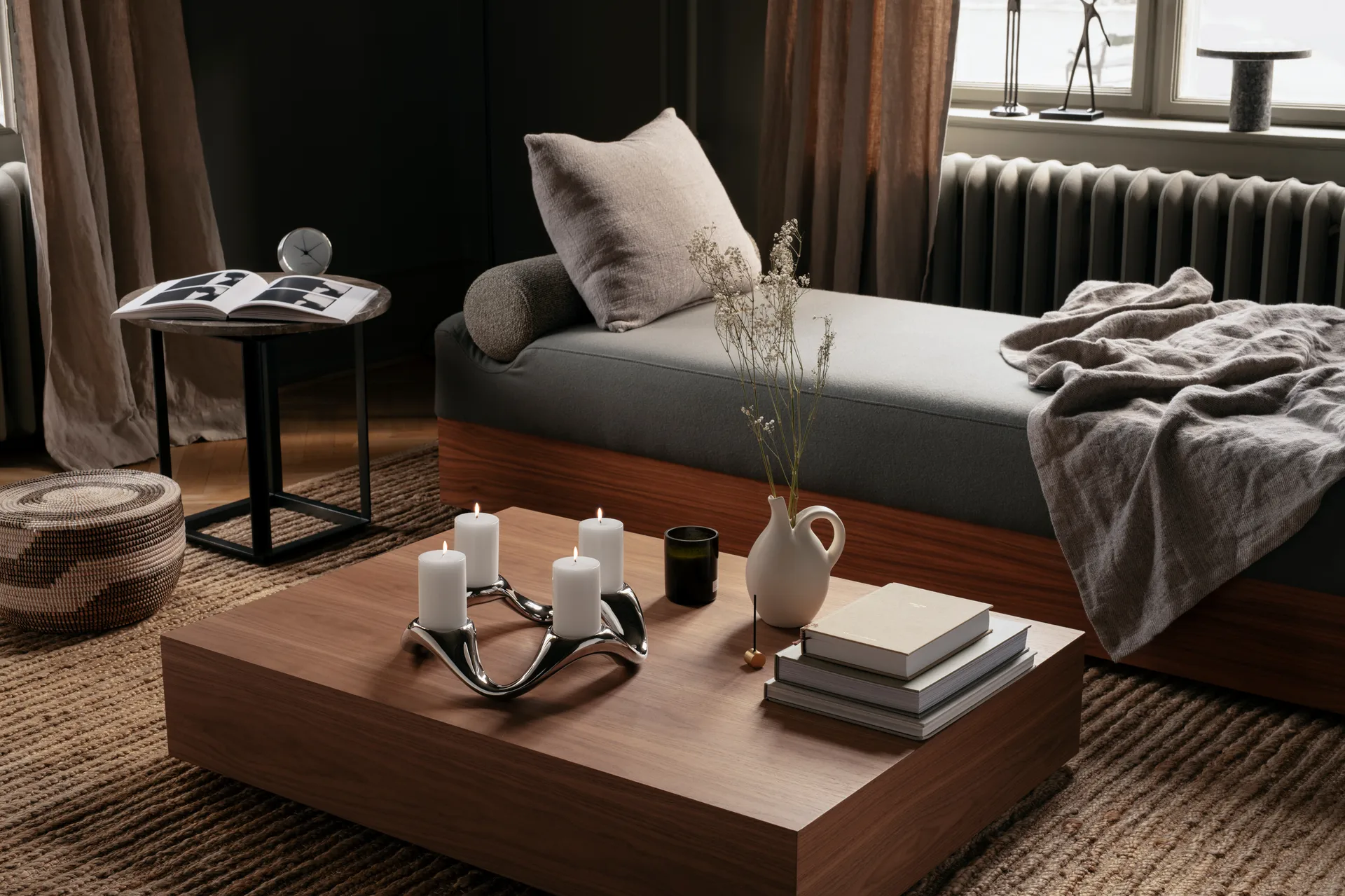 코브라 캔들 스틱 Ø33 cm, Stainless steel Georg Jensen | 조지젠슨