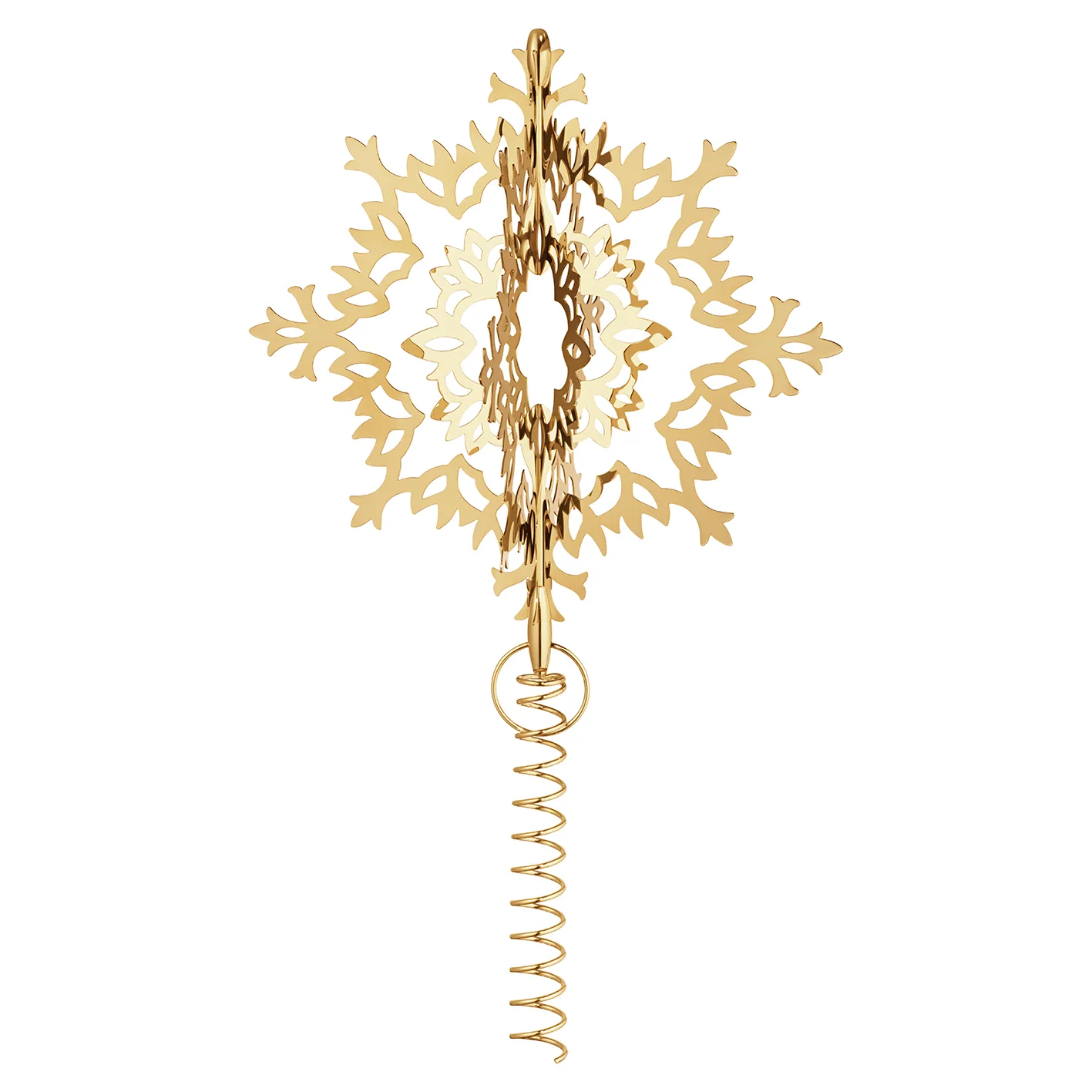 아이스 플라워 크리스마스 트리 타퍼, Gold-plated Georg Jensen | 조지젠슨