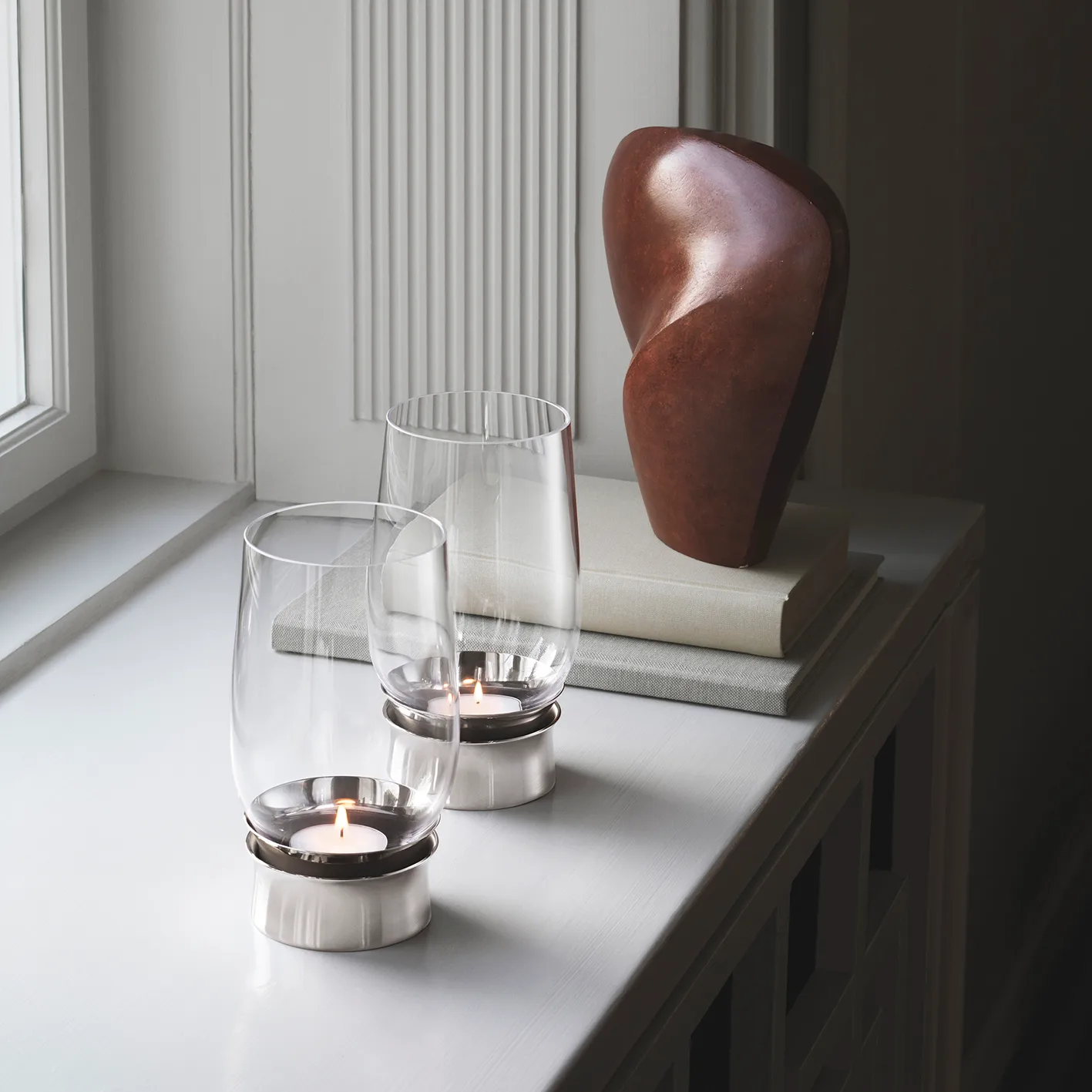 Lumis 캔들홀더, stainless steel Georg Jensen | 조지젠슨