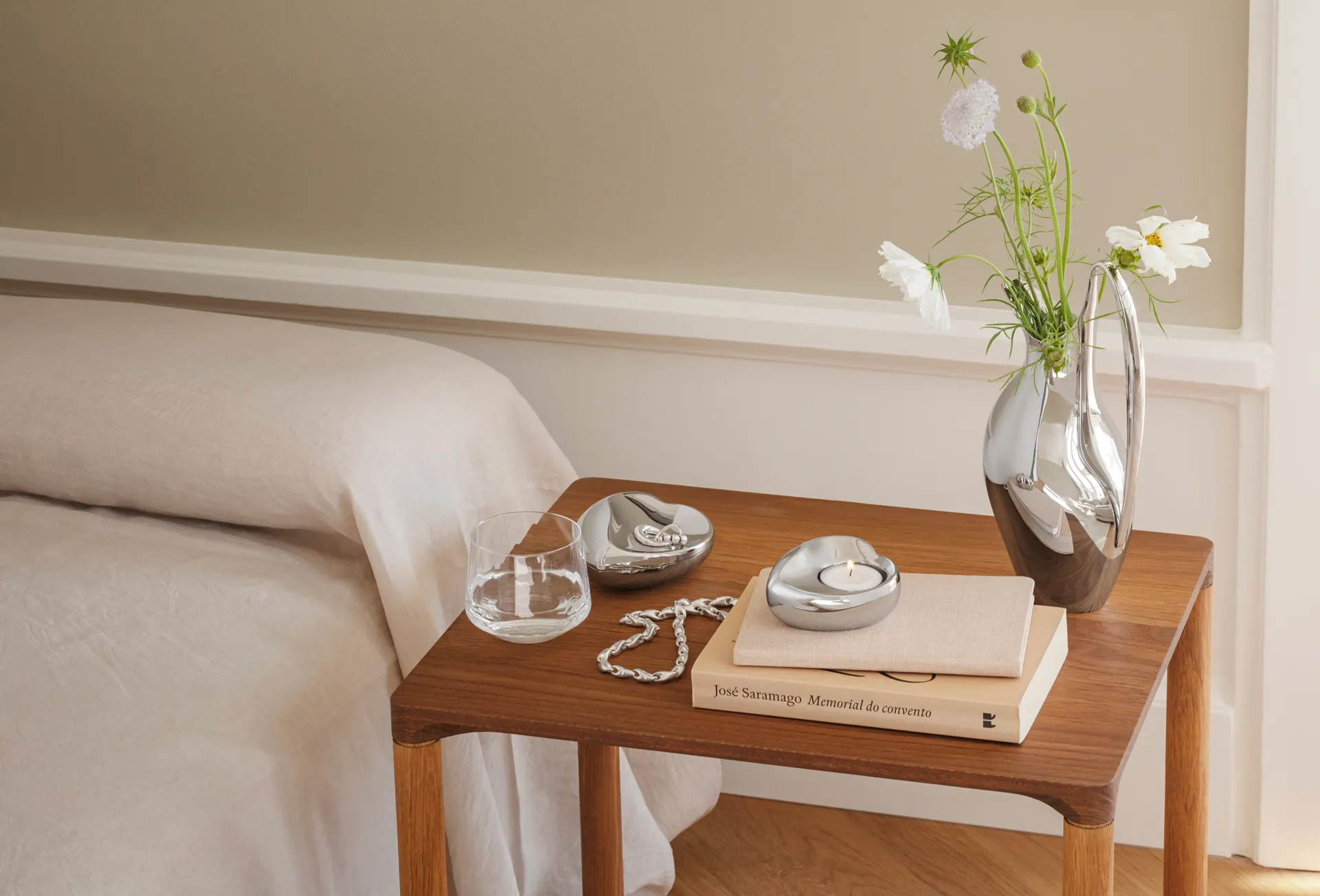 조지젠슨 하트 캔들 홀더, Stainless steel Georg Jensen | 조지젠슨