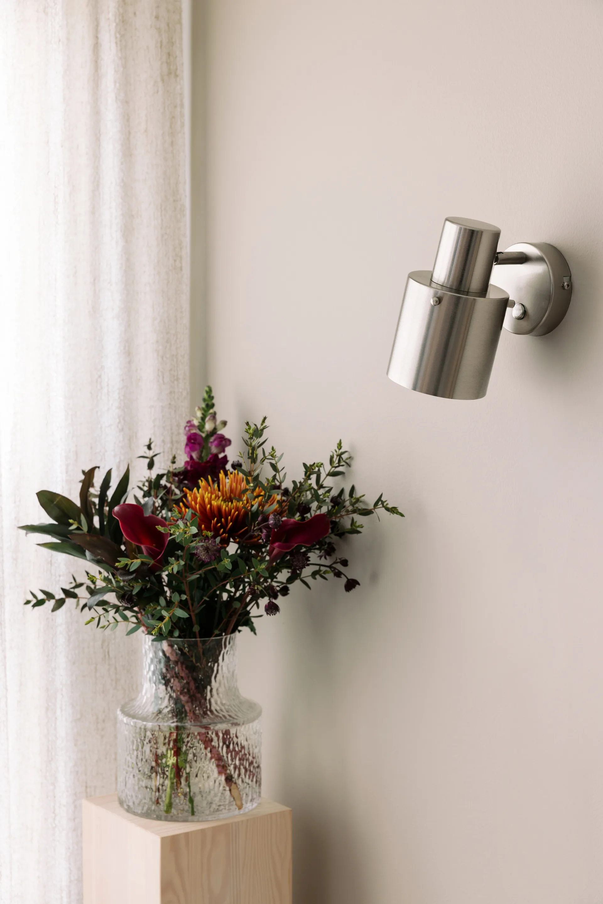 클라크 1 벽 조명, Brushed steel Globen Lighting | 글로벤라이팅