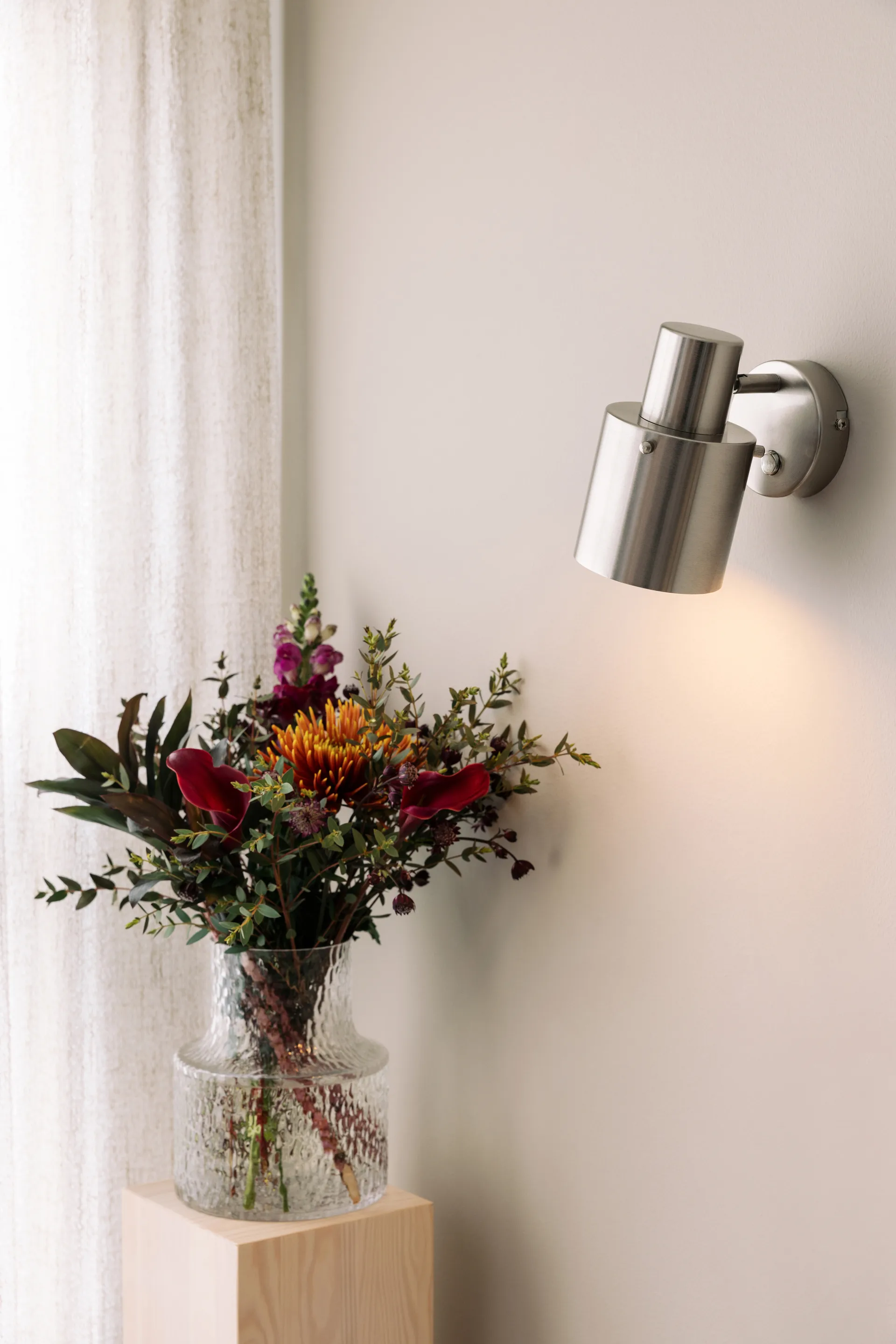 클라크 1 벽 조명, Brushed steel Globen Lighting | 글로벤라이팅