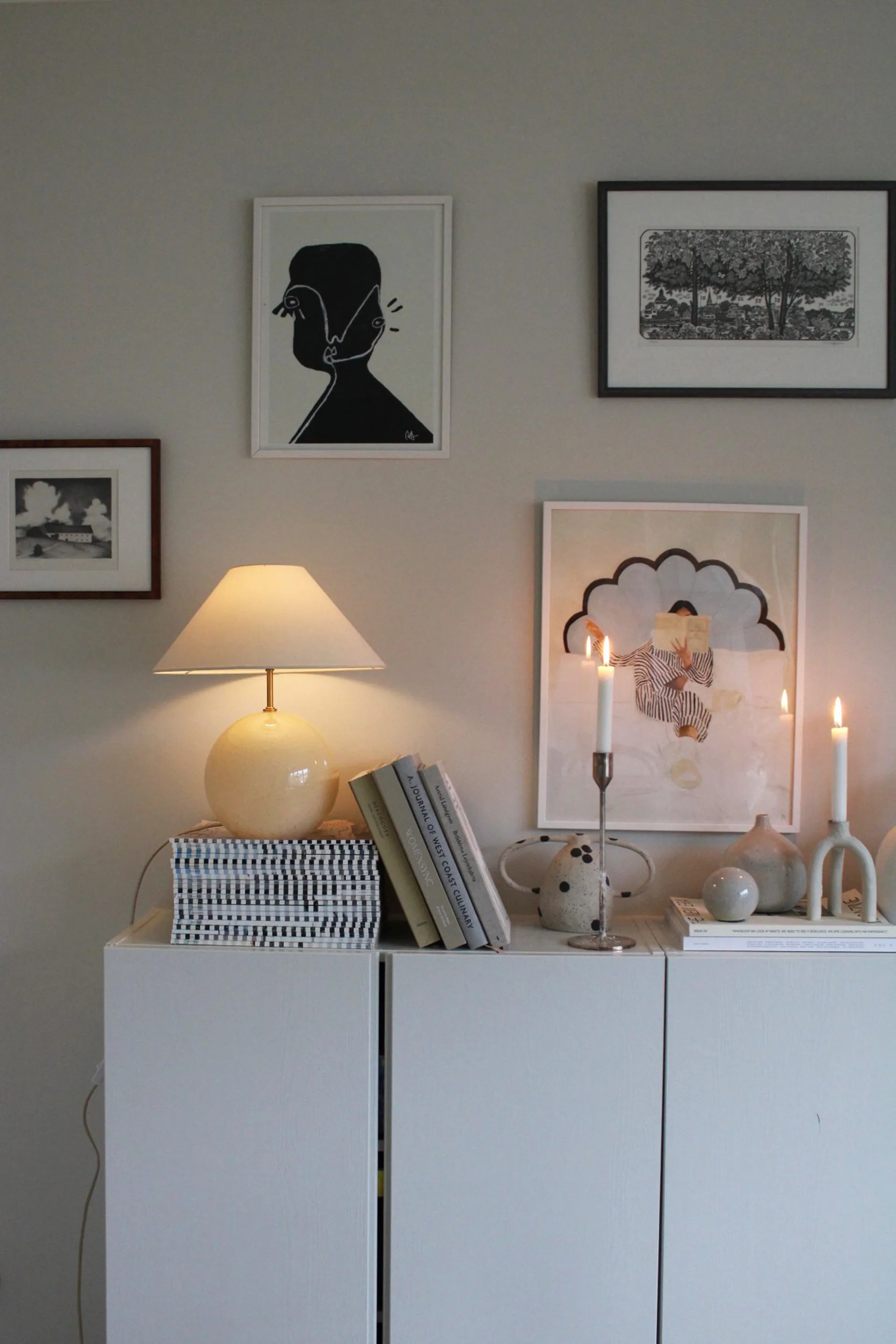 아이리스 35 테이블 조명 39 cm, Creme Globen Lighting | 글로벤라이팅