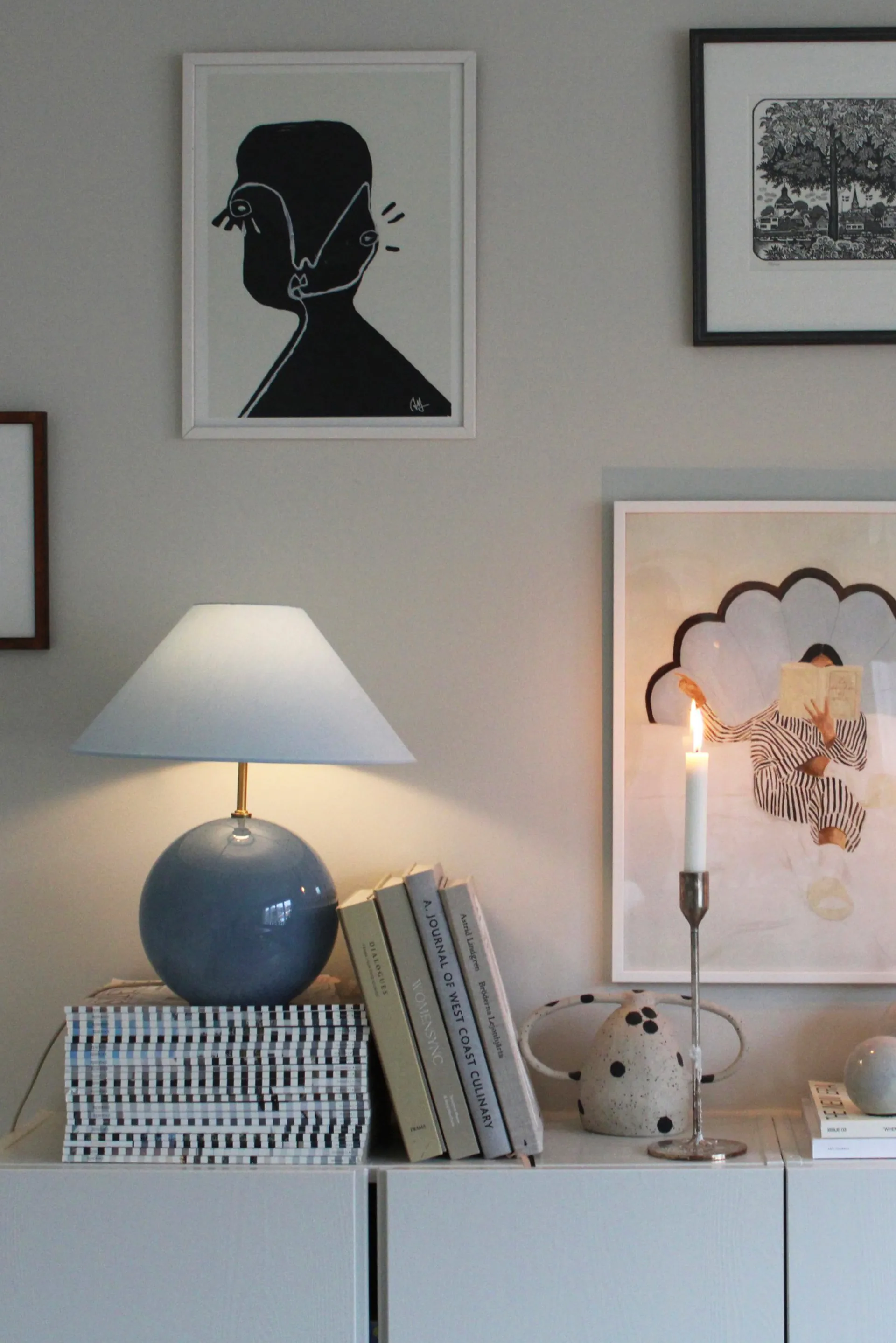 아이리스 35 테이블 조명 39 cm, Dove blue Globen Lighting | 글로벤라이팅