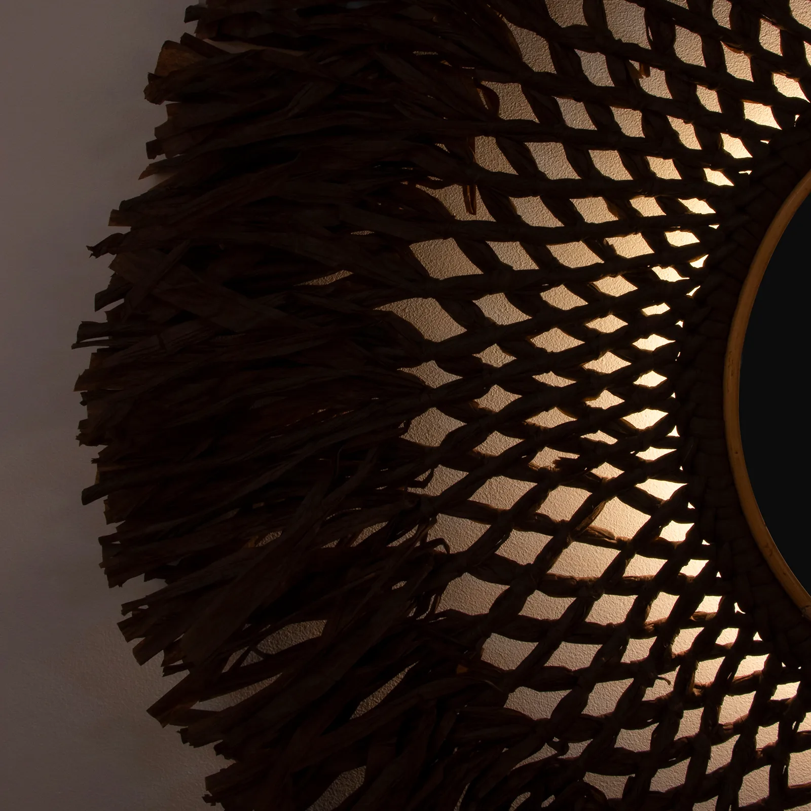 Boho 벽 조명 & 거울 Ø90 cm, brown Globen Lighting | 글로벤라이팅