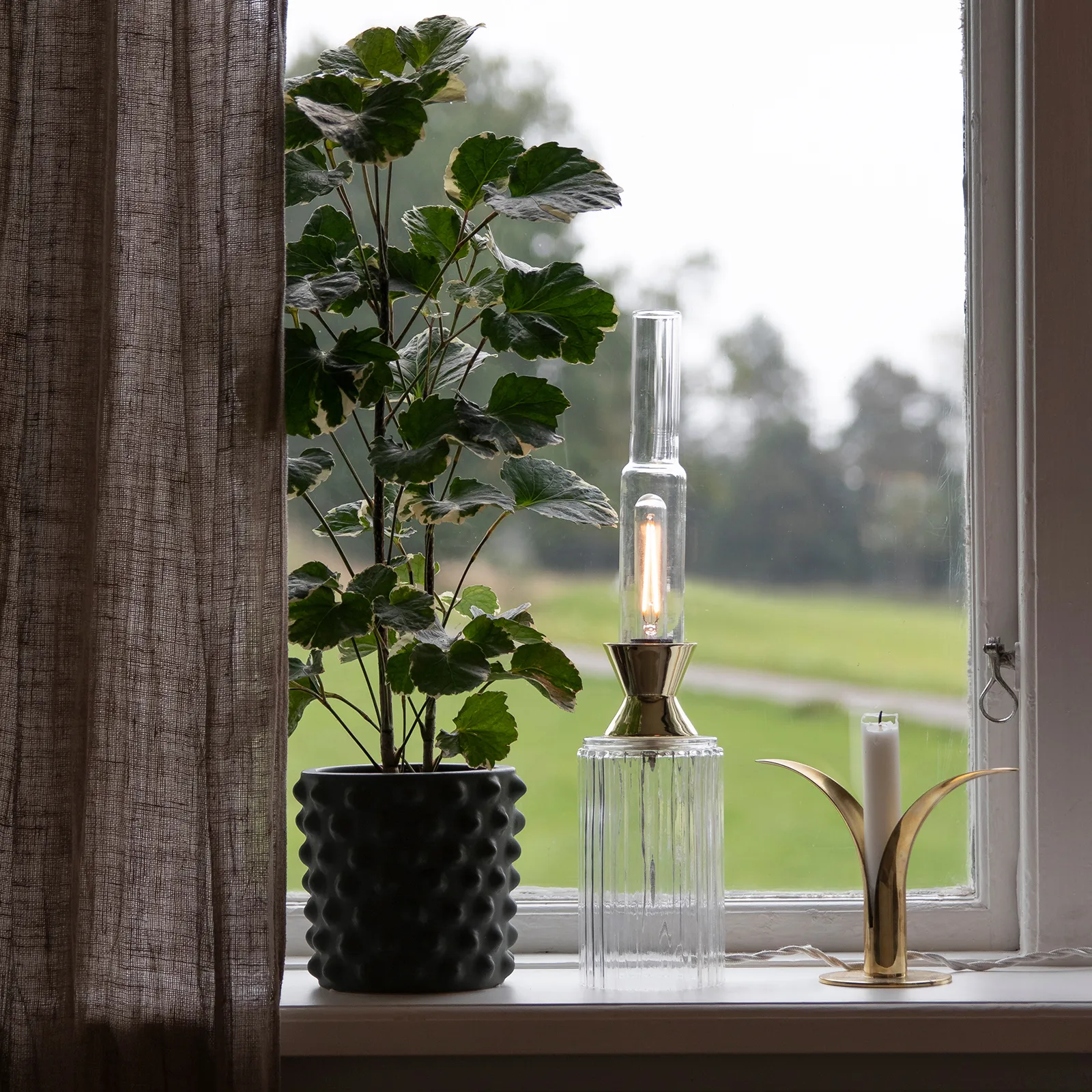 Ester 테이블 조명, Clear-brass Globen Lighting | 글로벤라이팅