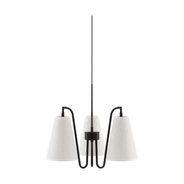 Lou 펜던트 조명 - 3, White bouclé-black, 46x46 cm - Globen Lighting | 글로벤라이팅
