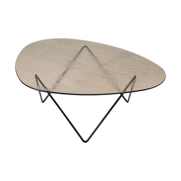 페드레라 커피테이블 - Black semi-matte—bronze textured glass - GUBI | 구비