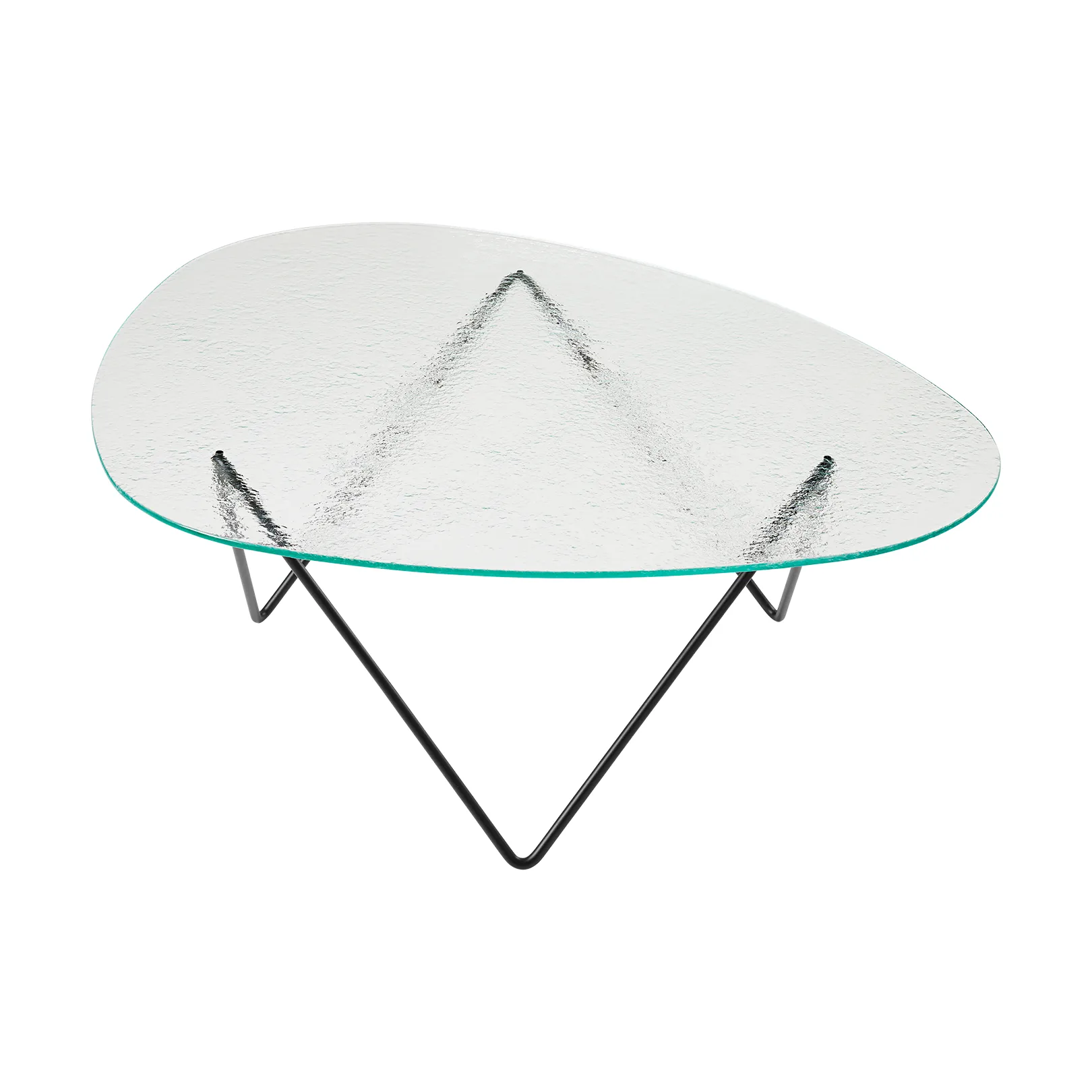 페드레라 커피테이블, Black semi-matte–structured glass transparent GUBI | 구비