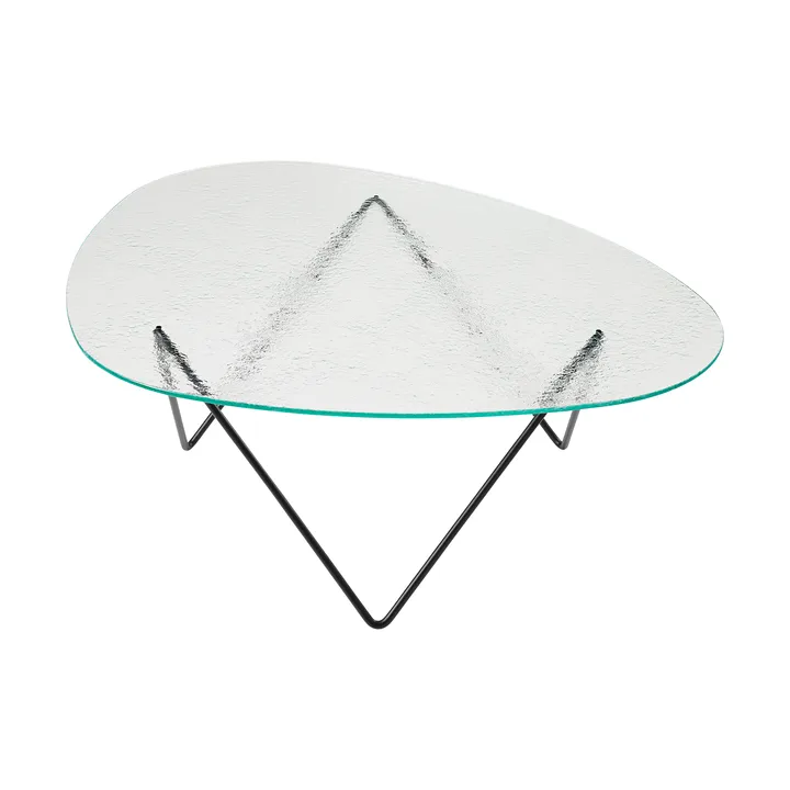 페드레라 커피테이블 - Black semi-matte–structured glass transparent - GUBI | 구비