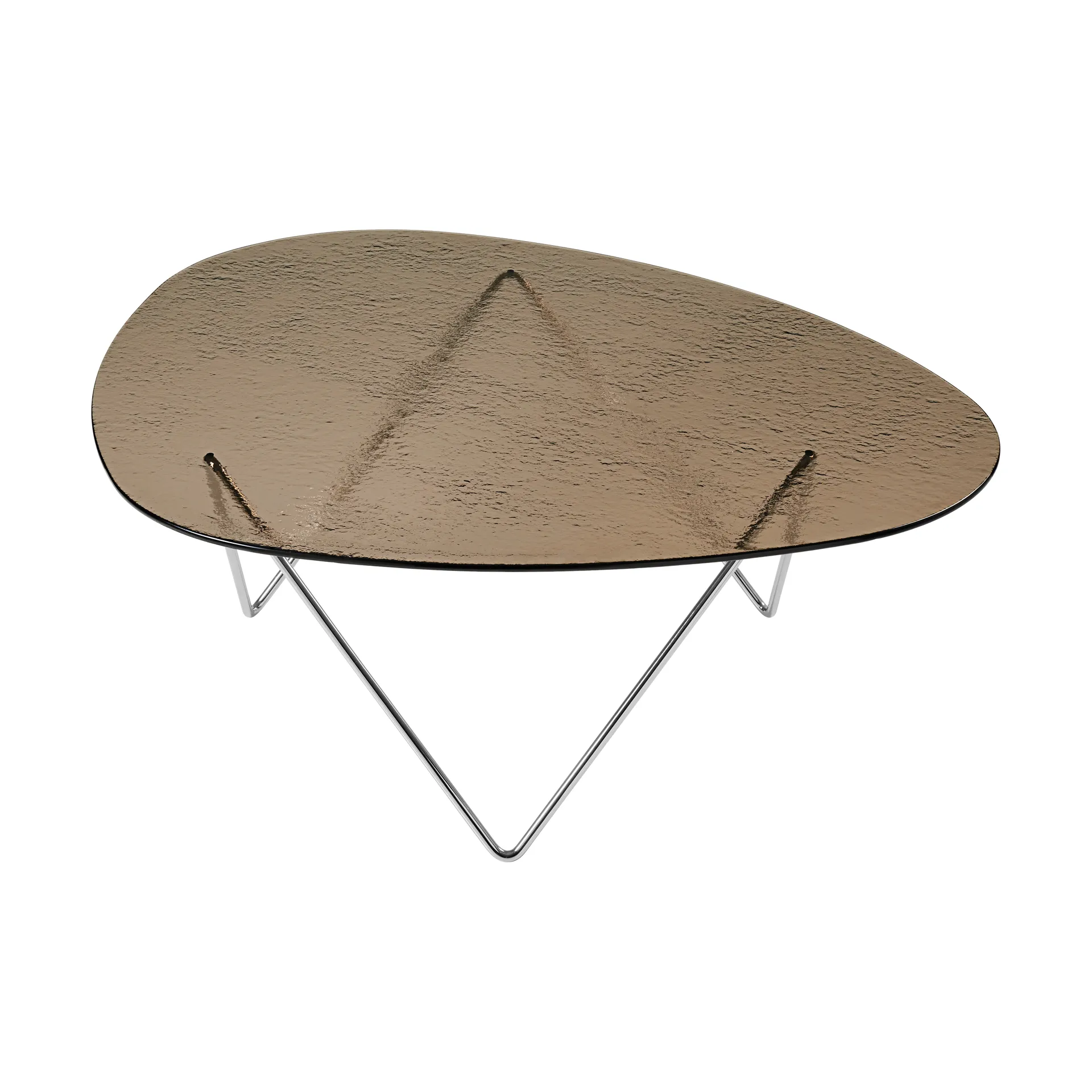 페드레라 커피테이블, Chrome-structured glass bronze GUBI | 구비