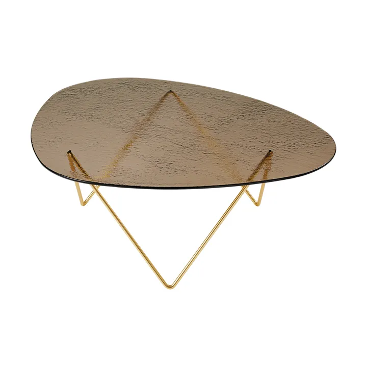 페드레라 커피테이블 - Semi-matte brass–structured glass bronze - GUBI | 구비