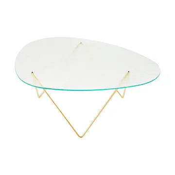 페드레라 커피테이블 - Semi-matte brass–structured glass transparent - GUBI | 구비