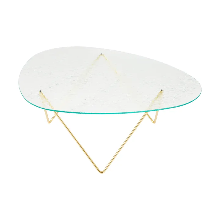 페드레라 커피테이블 - Semi-matte brass–structured glass transparent - GUBI | 구비