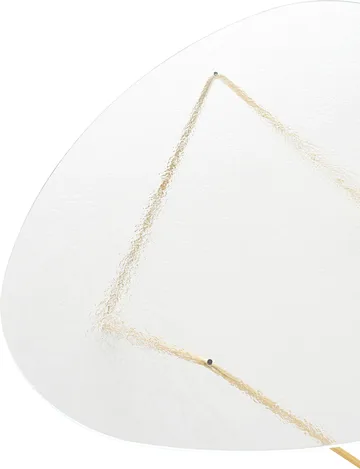 페드레라 커피테이블 - Semi-matte brass–structured glass transparent - GUBI | 구비
