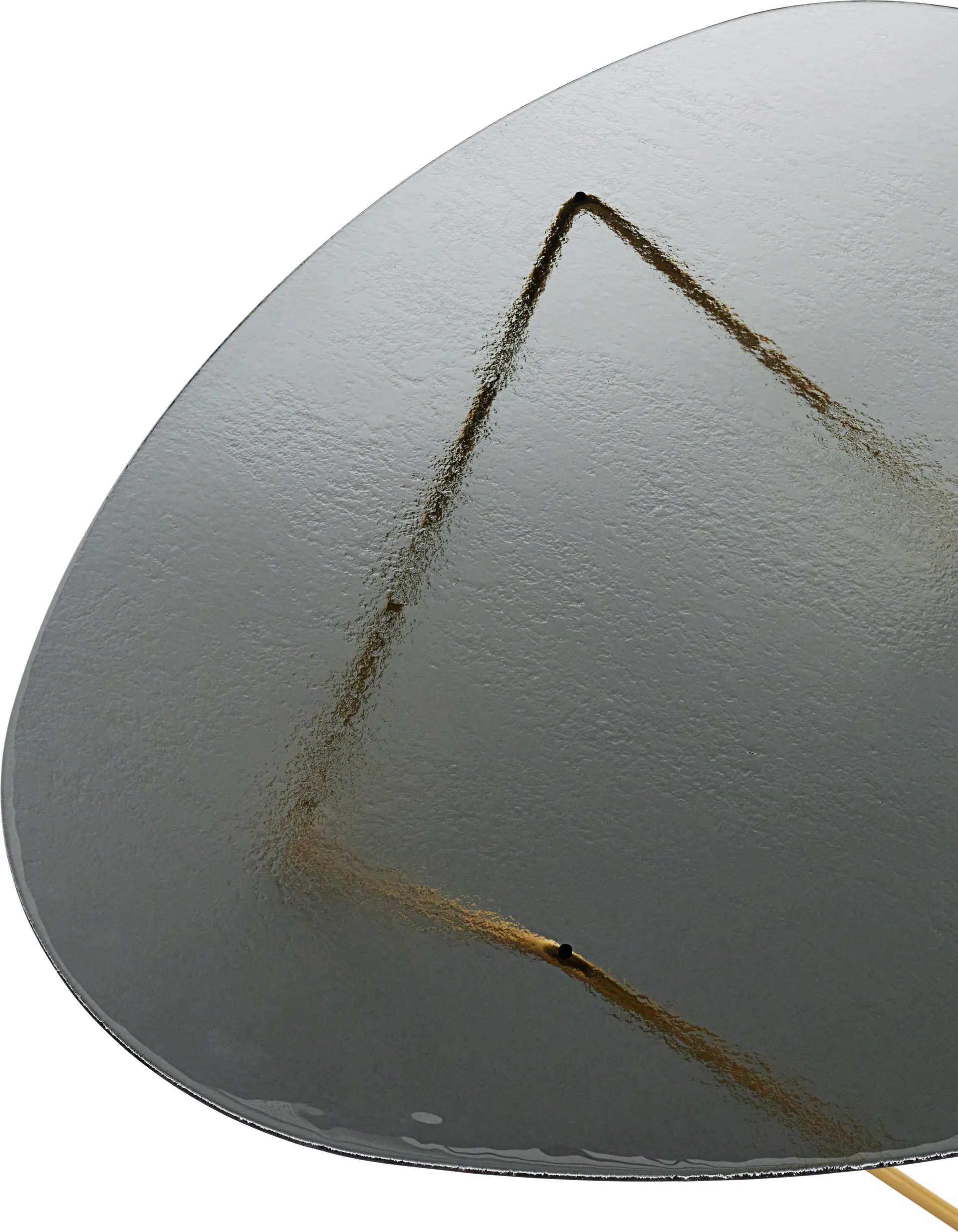 페드레라 커피테이블, Semimatt brass-structured glass smoke GUBI | 구비