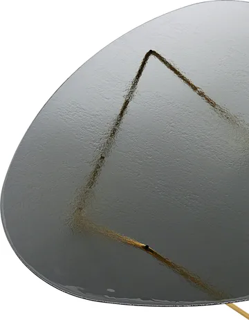 페드레라 커피테이블 - Semimatt brass-structured glass smoke - GUBI | 구비