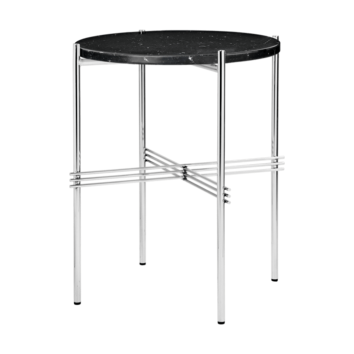TS 사이드 테이블 폴리시드 스틸 Ø40 - Black marquina marble - Gubi | 구비