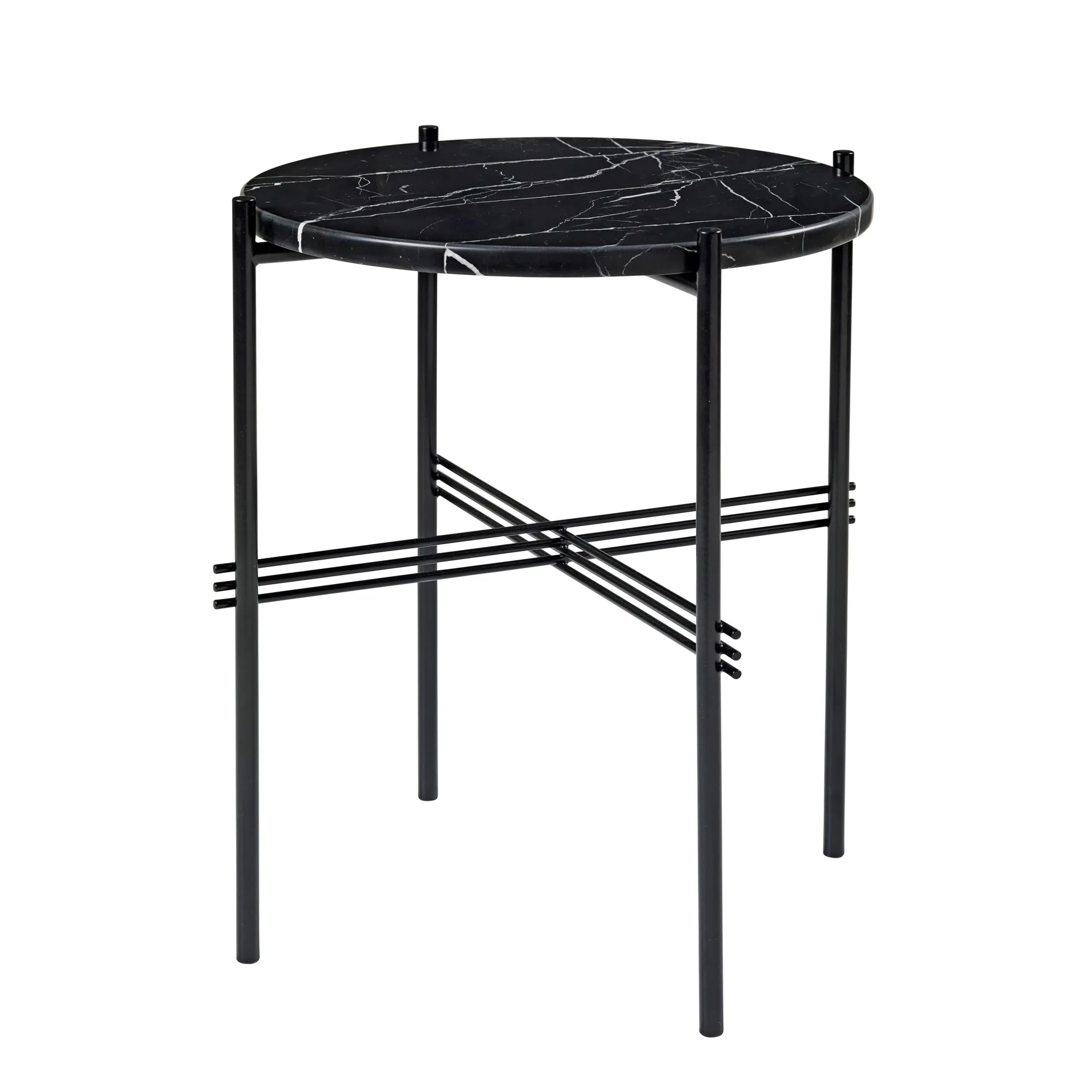 TS 테이블 검정 다리 Ø 40 cm, Svart marmor GUBI | 구비