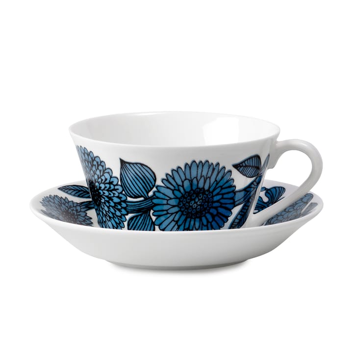 블루 아스터 티 세트 cone - tea cup + saucer - Gustavsbergs Porslinsfabrik | 구스타브스베리