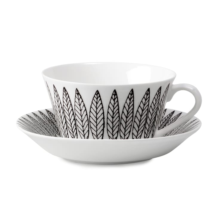 블랙 살릭스 티 세트 cone - tea cup + saucer - Gustavsbergs Porslinsfabrik | 구스타브스베리