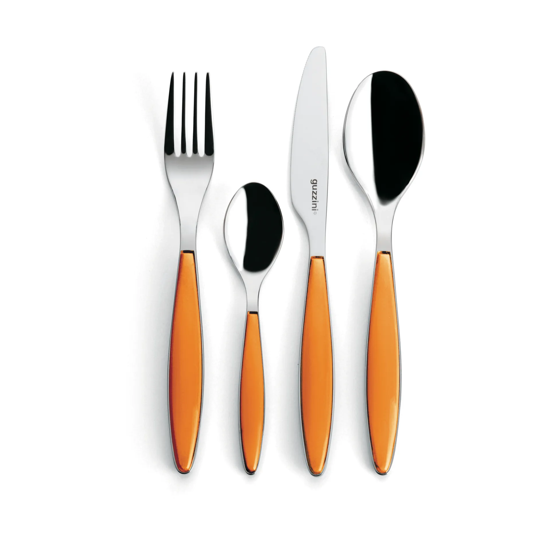 필링 커트러리 세트, Clear Orange, 24 pieces Guzzini