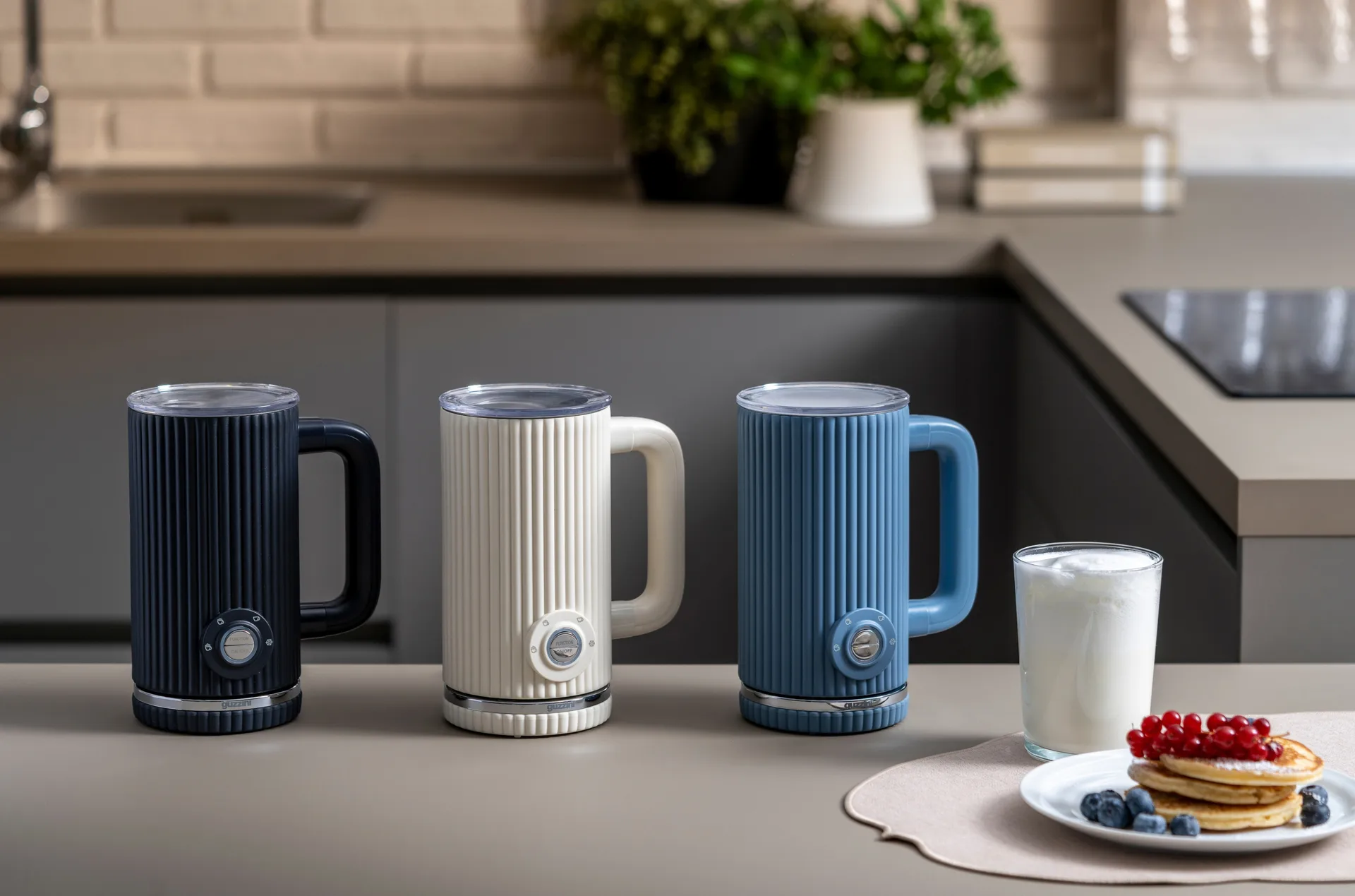 수셰프 전동 우유 거품기, Grey Guzzini