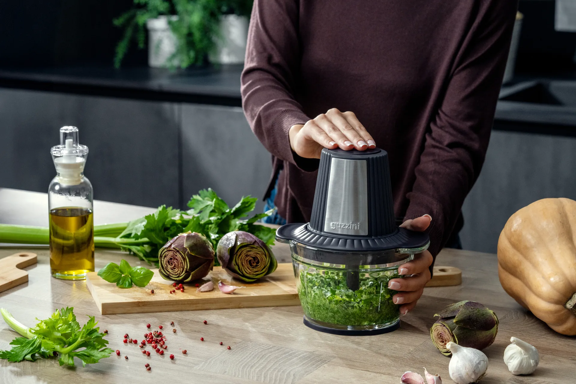 수셰프 온-더-고 믹서, Navy Blue Guzzini