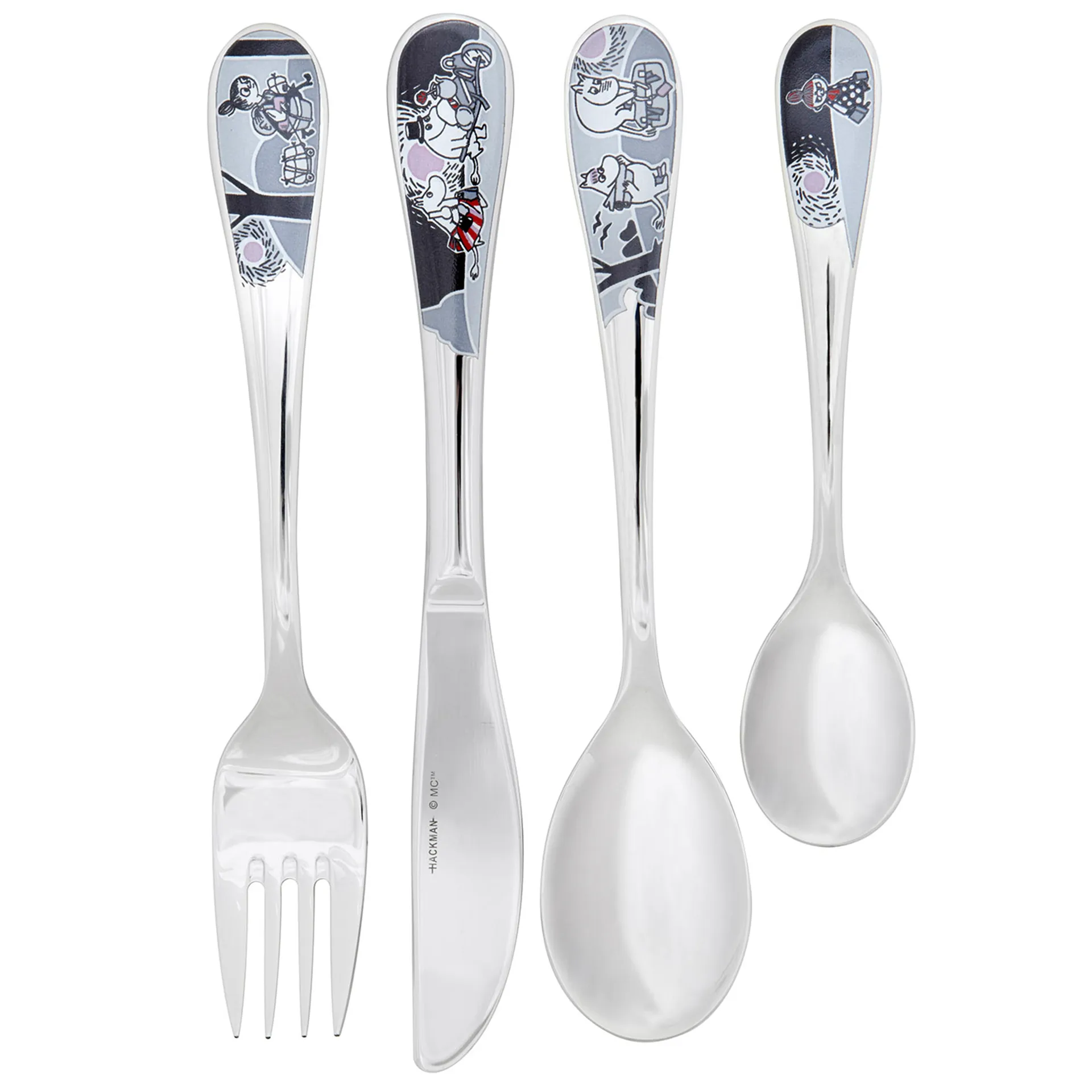 무민 커트러리 어린이 세트 4개 세트, moomin adventure move Hackman | 헥맨