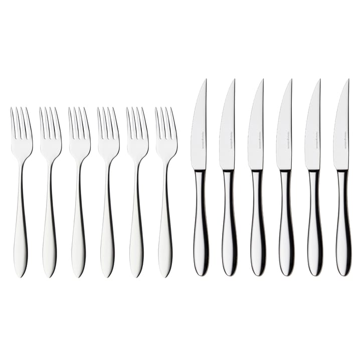 Fjord steak cutlery 12 pcs 피오르드 스테이크 커트러리 - stainless steel - Hardanger Bestikk | 하덴거베스틱