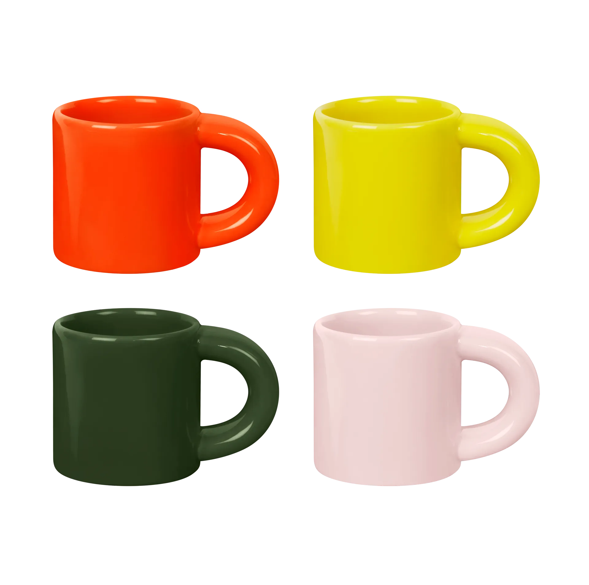 브론토 에스프레소 컵 10 cl 4개 세트, Multi Hem | 헴