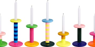 페사 캔들 홀더 미듐 18 cm - Pink-black green-night blue - Hem | 헴