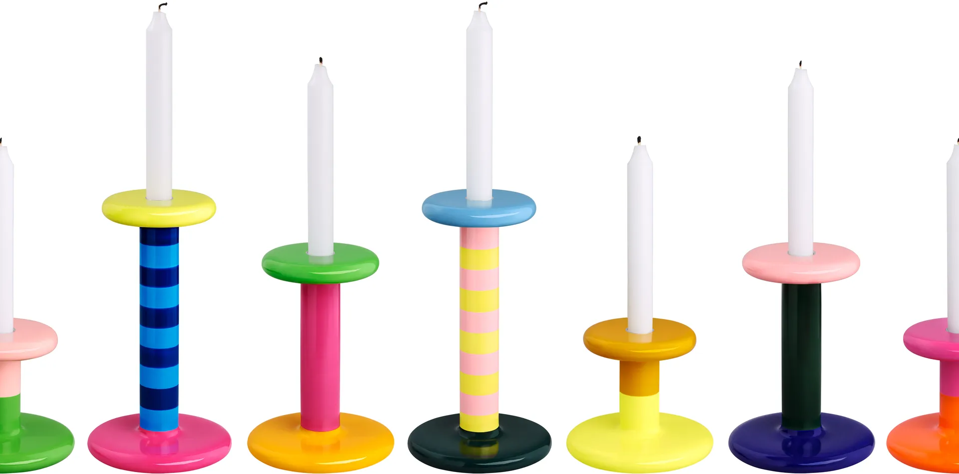 페사 캔들 홀더 하이 23 cm, Sky blue-night blue stripe Hem | 헴