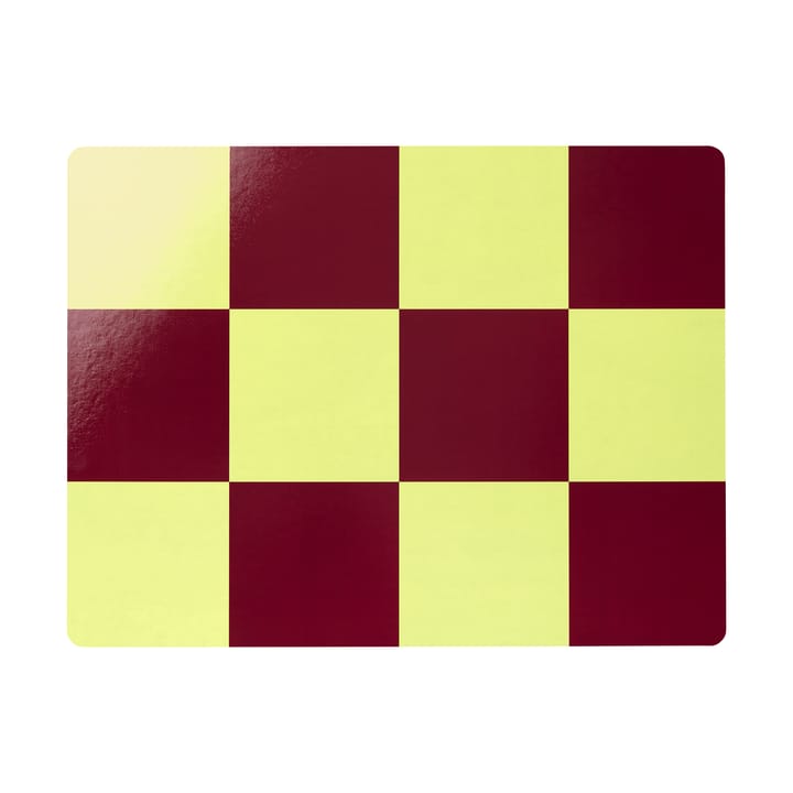 체크 테이블매트 30x40 cm 2개 세트, Butter-burgundy Hem | 헴