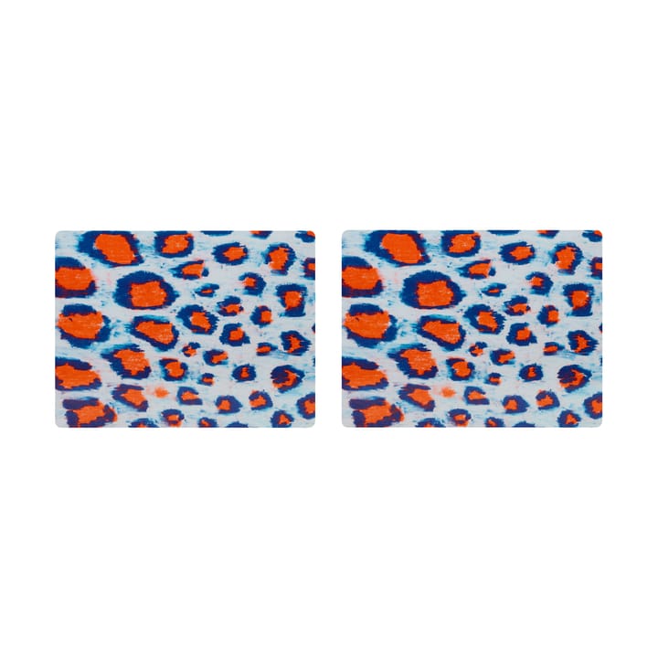 몬스터 테이블매트 30x40 cm 2개 세트 - Coral-white-ultramarine blue - Hem | 헴