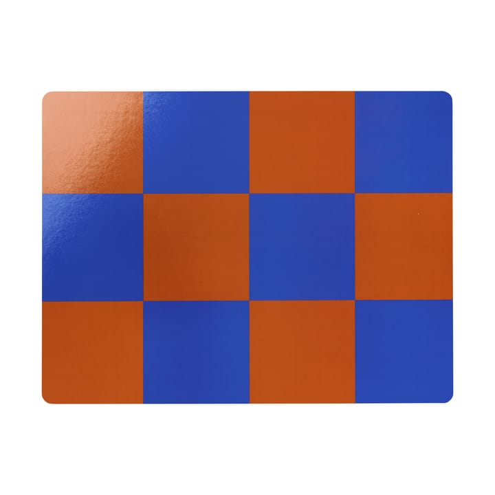 체크 테이블매트 30x40 cm 2개 세트 - Terracotta-cobalt - Hem | 헴