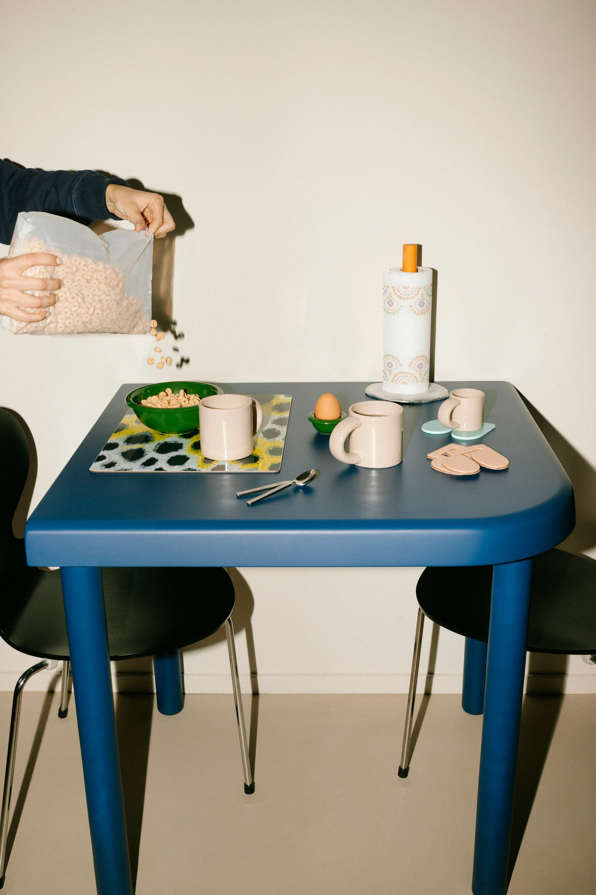 몬스터 테이블매트 30x40 cm 2개 세트, White-yellow-black Hem | 헴