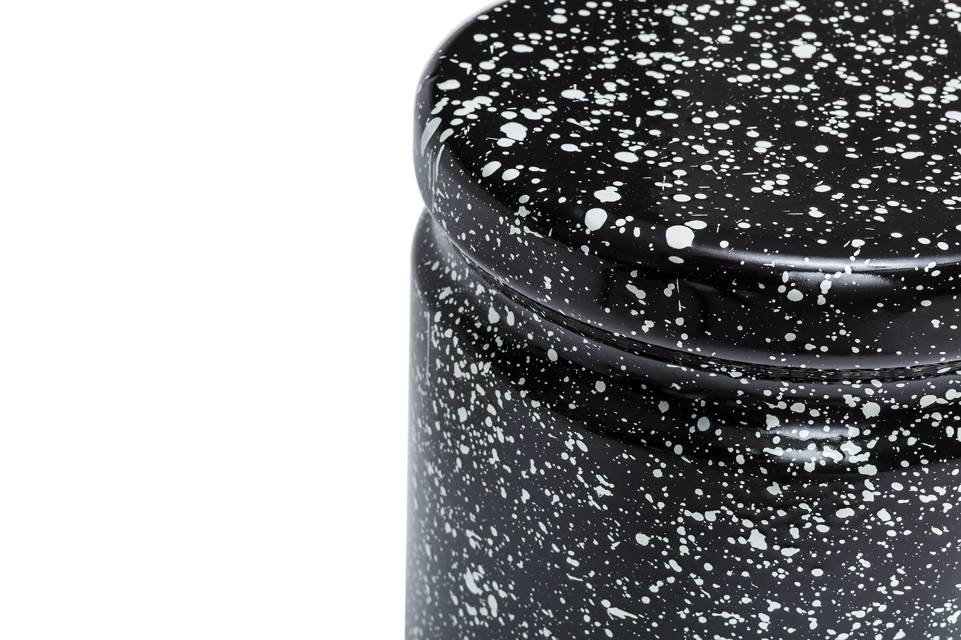 라스트 스툴 Ø32x44 cm, Black-white splatter Hem | 헴